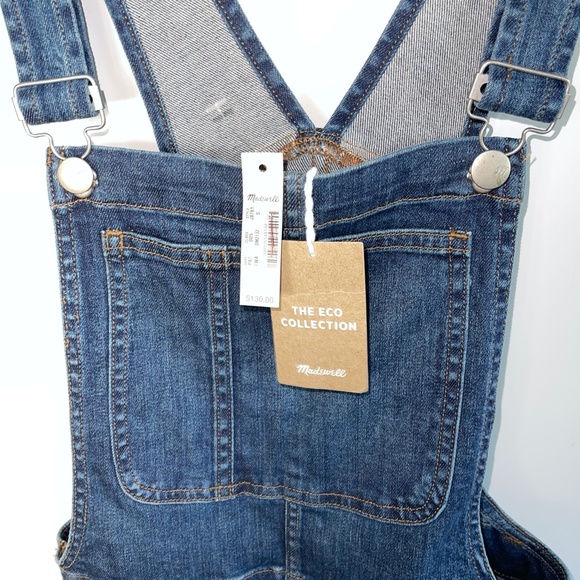 Madewell Skinny Overalls: Eco Edition in Elmdale Wash NWT Size Small - Picture 7 of 10